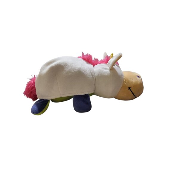Flip A Zoo Unicorn Dragon Two In One Plush Animal 19" Stuffed Toy Reversible - Picture 8 of 16